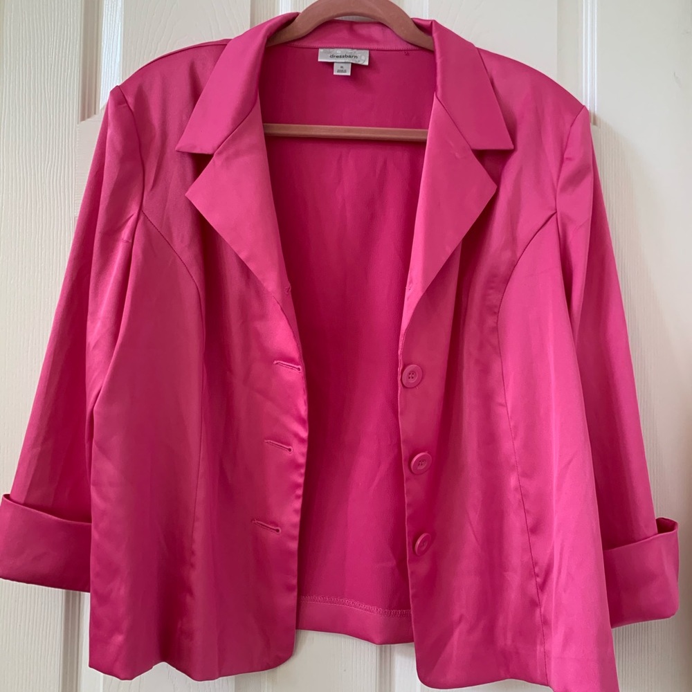 Pink Satin Blazer
